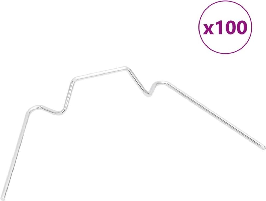 Möbel Gewächshaus-Clips 100 Stk. W Typ Verzinkter Stahl - Planen & Abdeckfolien 4009385