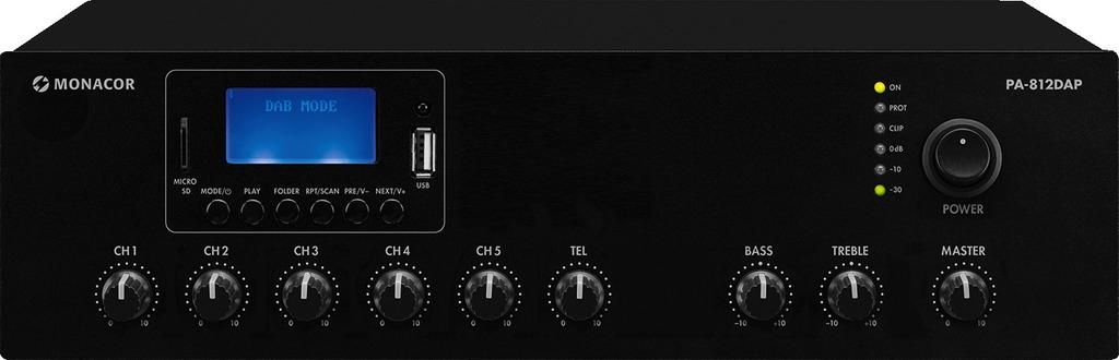 MONACOR PA-812DAP ELA-Mono-Mischverstärker
