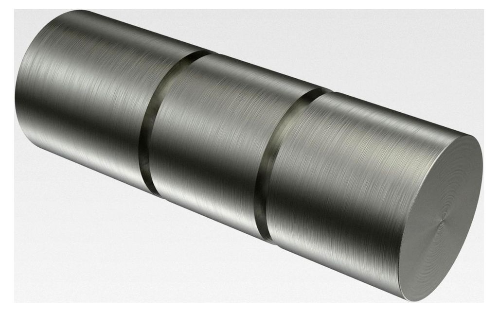 Endstücke Rillenzylinder aus Metall in Edelstahl-Optik für Gardinenstangen 20 mm Ø (2 Stück)