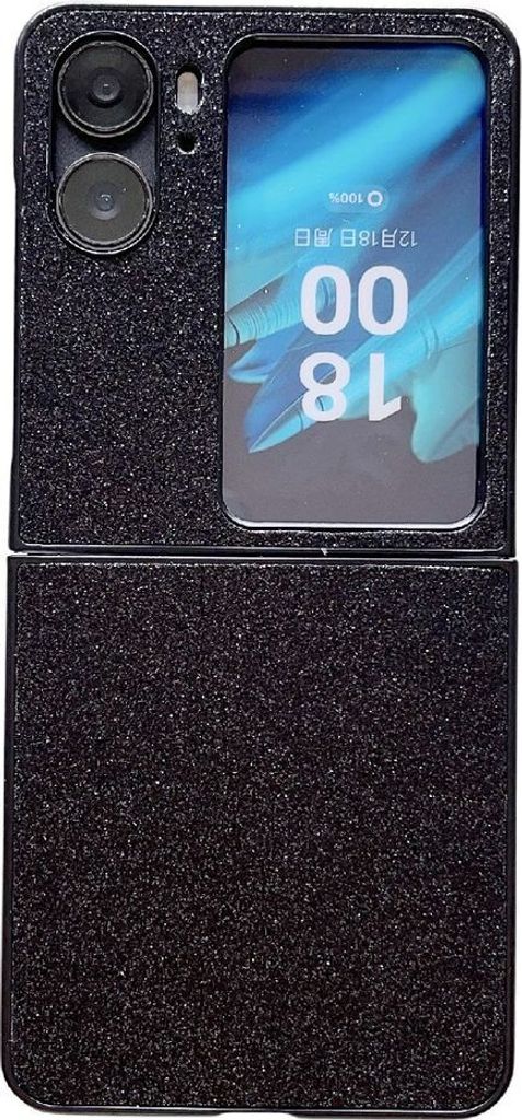 König Design Hülle kompatibel mit Oppo Find N2 Kunststoff Soft Handyhülle - Handy Case Schwarz