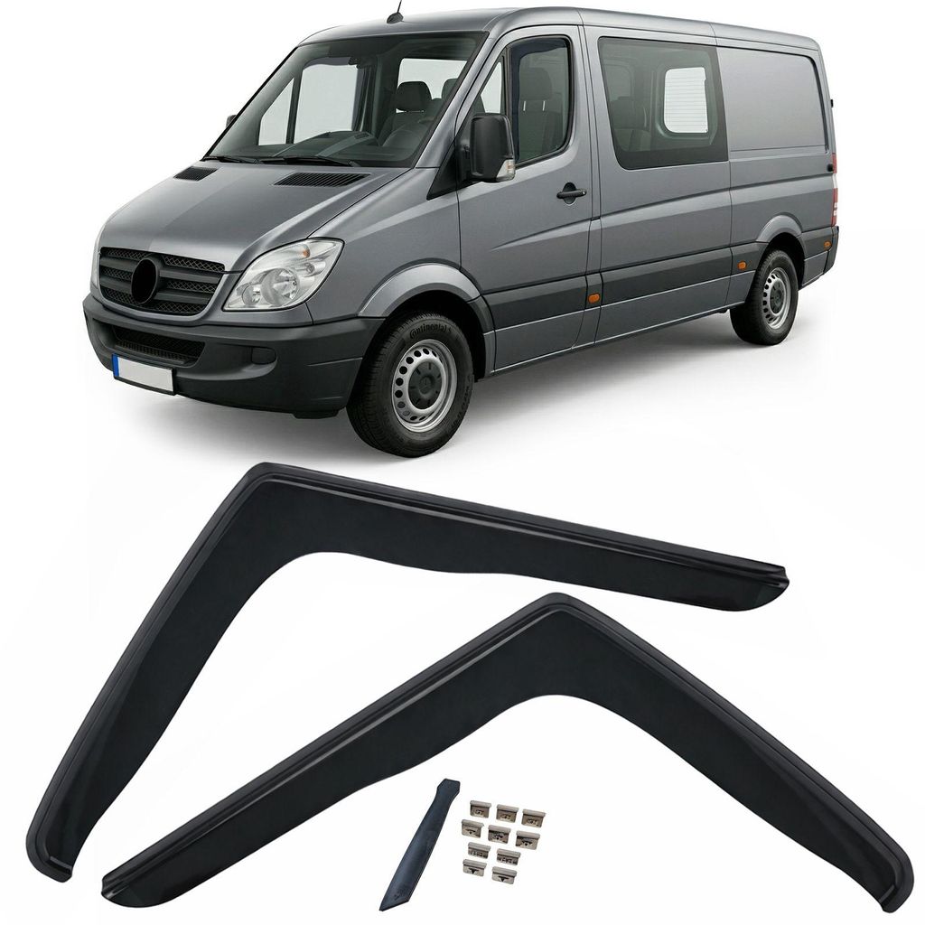 Winddeflector, regendeflector, windscherm, zwart, voor Productafbeelding 
