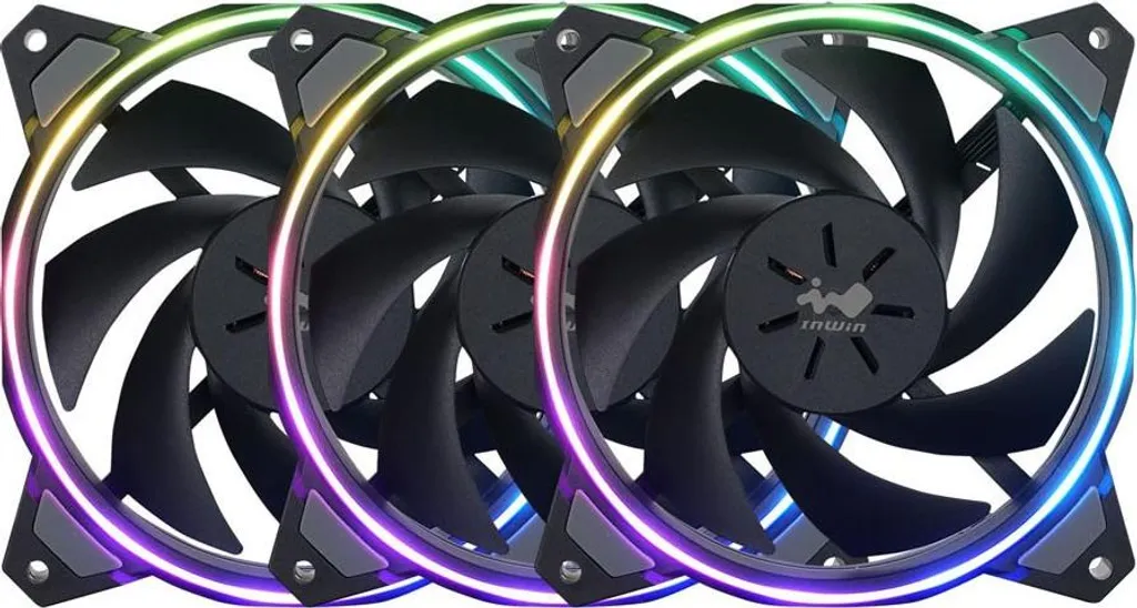 InWin Sirius Loop ASL120 Pack de 3 Ventilateurs RGB 120mm avec Contrôleur