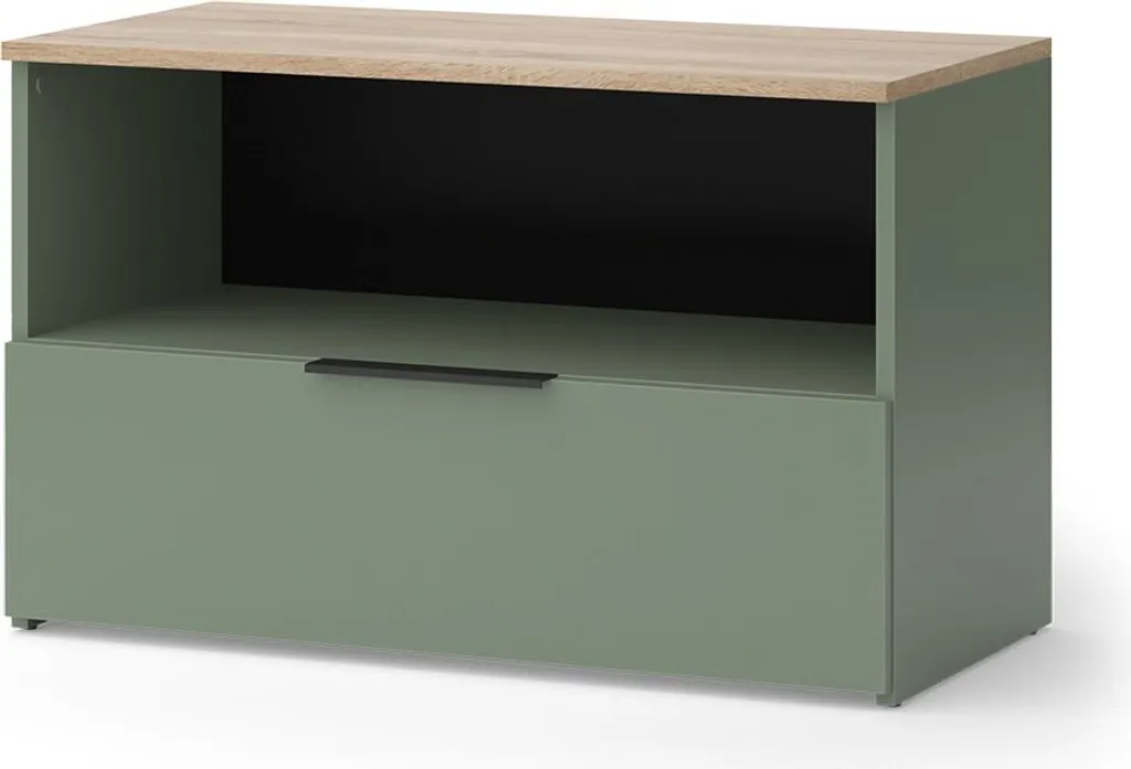 Commode Vicco Wido Vert 80x50 cm avec compartiment fermé - Modèle 57453