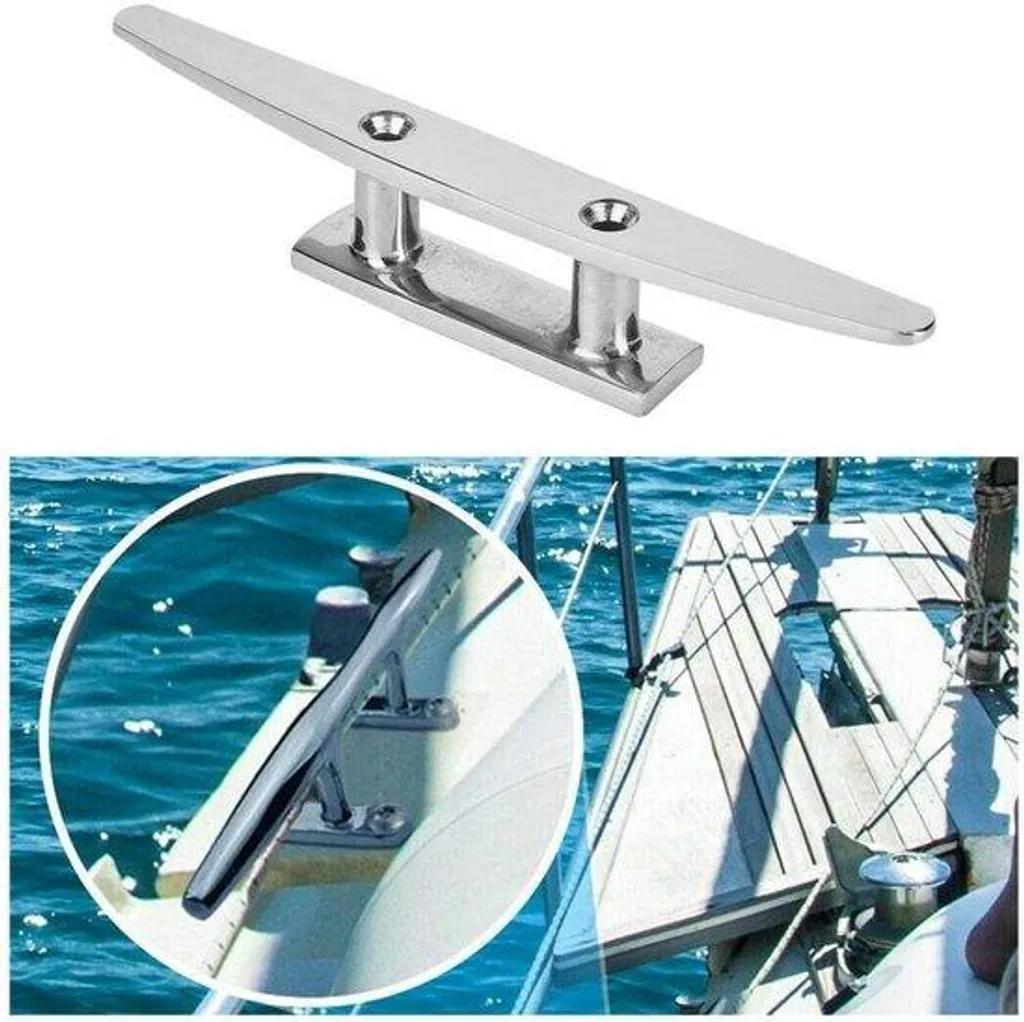 Plaque de fixation inox 316 de 8 pouces pour amarrage et cordage marin