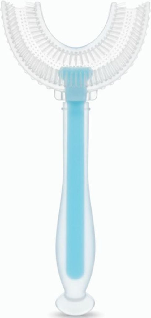 U-förmige Silikonzahnbürste Blau / Bocioland Produktbild 
