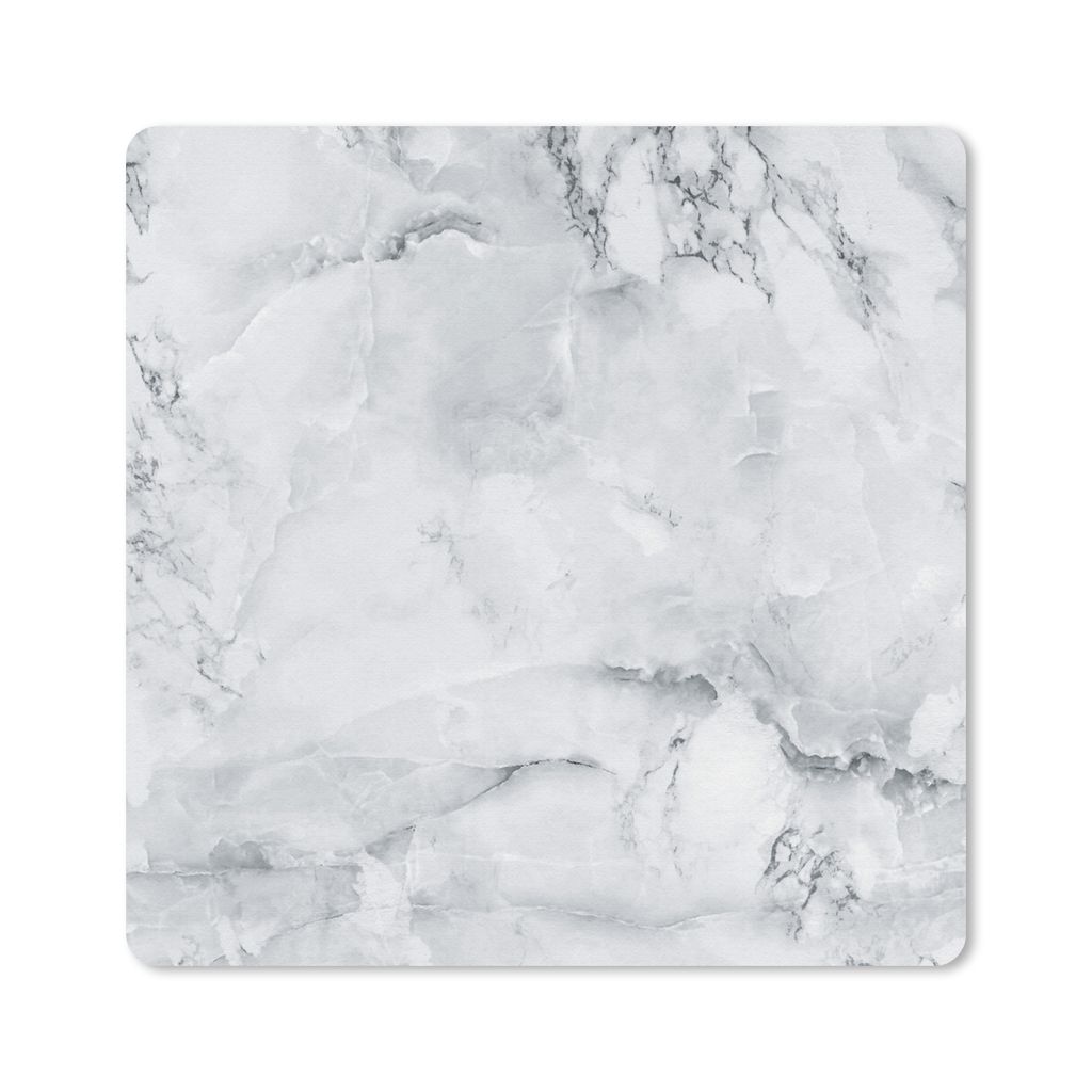 MuchoWow Mauspad Mousepad Marmor - Maserung - Grau 20x20 cm - Mousepads - Maus Mat - Pad - Mausunterlage - Desk Mat - Bureauartikeln
