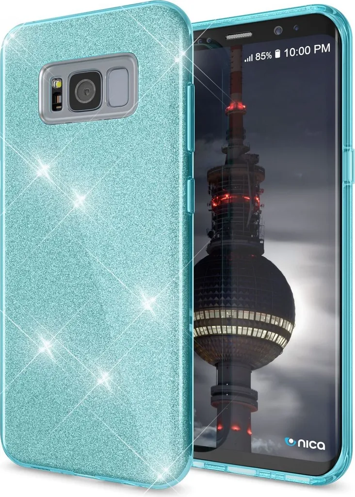 Recensione Cover NALIA Samsung Galaxy S8 - Ultra Slim Glitter Turchese