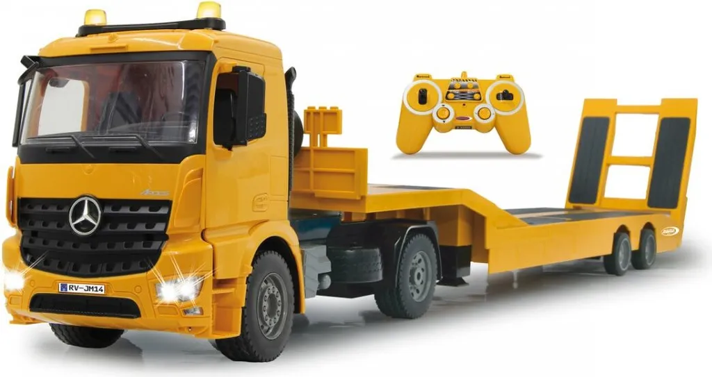 Camion Porte-Char Mercedes Arocs Jamara 1:20 Véhicule de Chantier