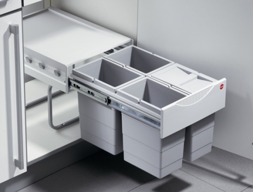 Hailo Tandem 6. poubelle, gris clair.  - Poubelle Image du produit 
