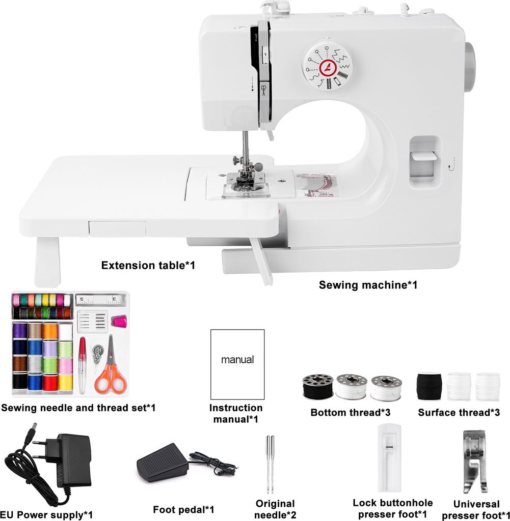 725 Mini-Nähmaschine - 12 Stichmuster, elektrische Produktbild 