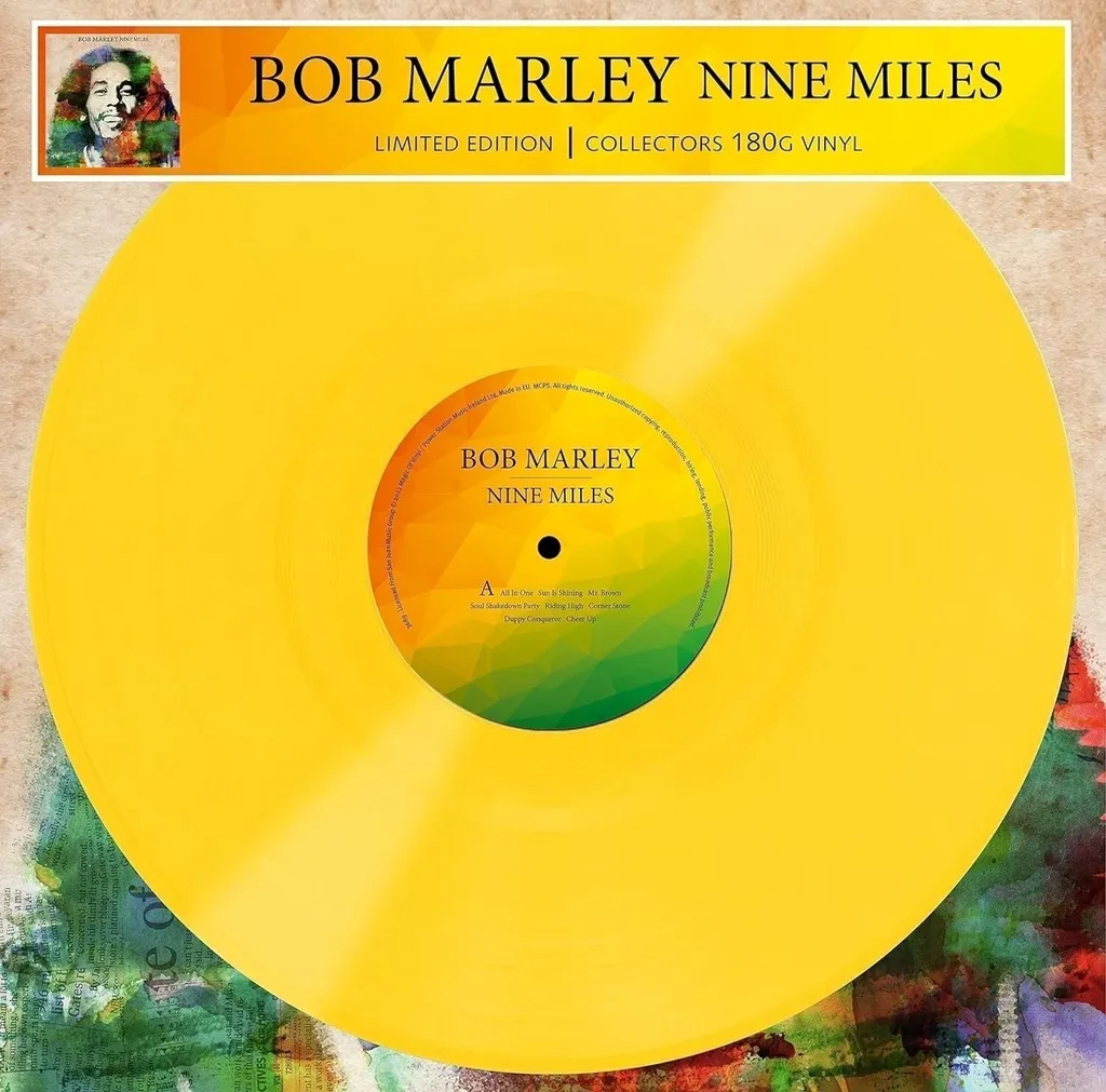 Disque Vinyle Bob Marley Nine Miles LP Jaune - Album Reggae Collector