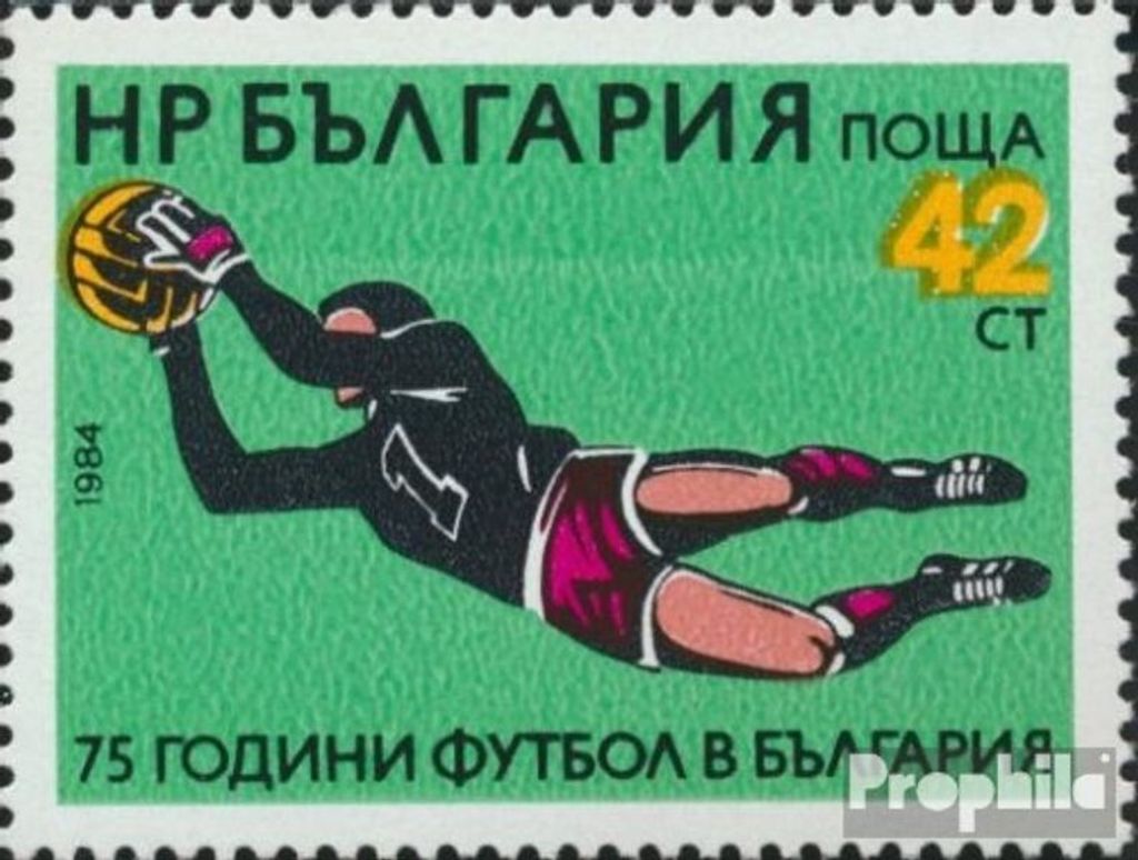 Briefmarken Bulgarien 1984 Mi 3294 (kompl.Ausg.) postfrisch 75Jahre bulg.Fußballverband