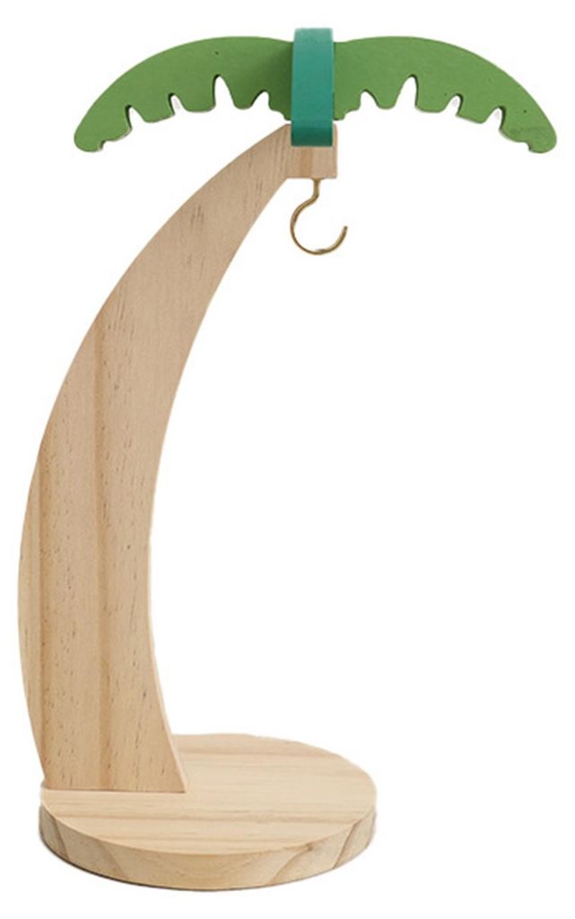 Bananenständer aus Holz, Bananenhängerbaum mit Metallhaken, dekoratives vertikales Aufbewahrungsregal für die Küchenarbeitsplatte