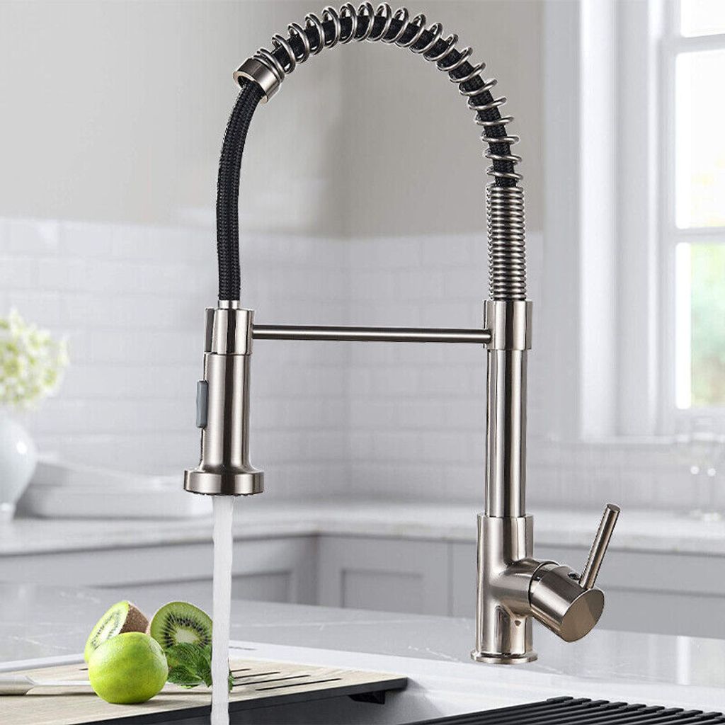 Küchenarmatur Wasserhahn Ausziehbar Brause Mischbatterie Spültisch Edelstahl