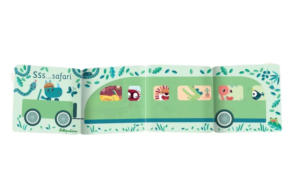 Lilliputiens magisches Badpanel Safari Badespielzeug Suchbuch