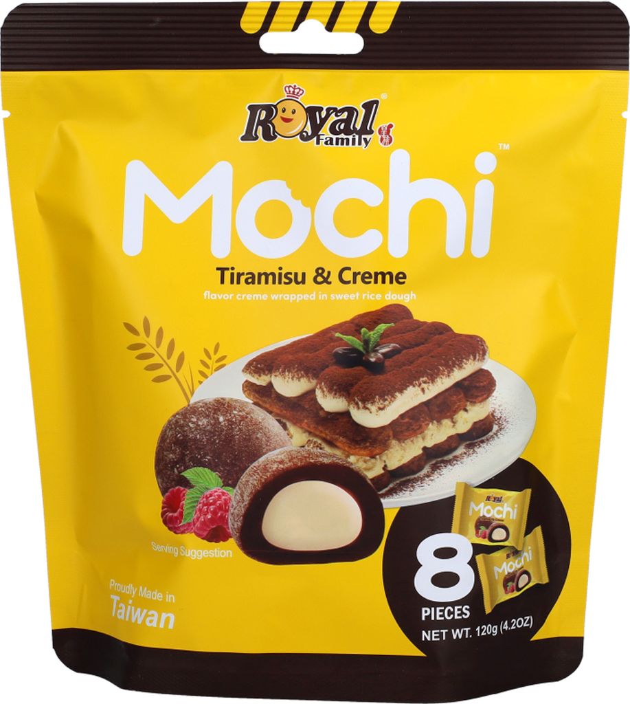 Royal Family Mochi Tiramisu en Crème, 8 individueel Productafbeelding 