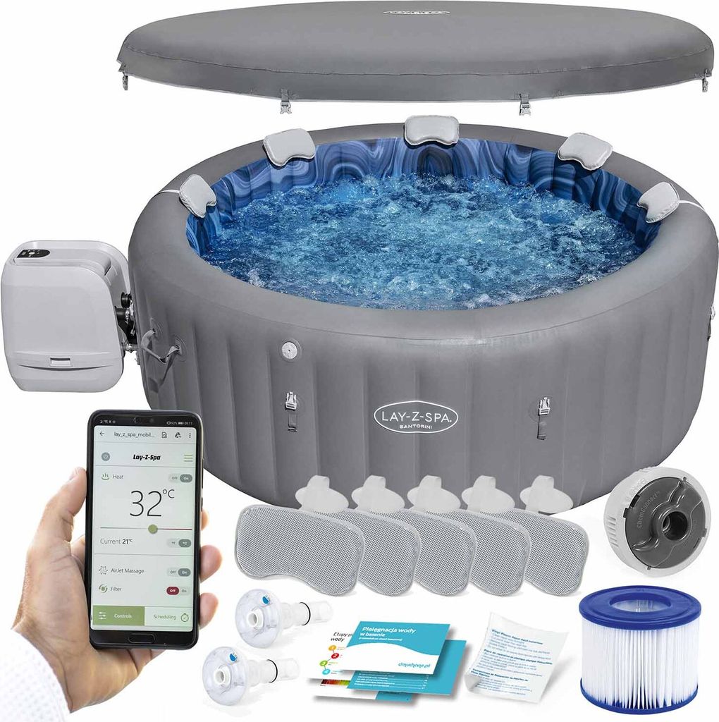 Dmuchane SPA Lay-Z Santorini Pro 7 osobowe Bestway 6001T Obrázok produktu 