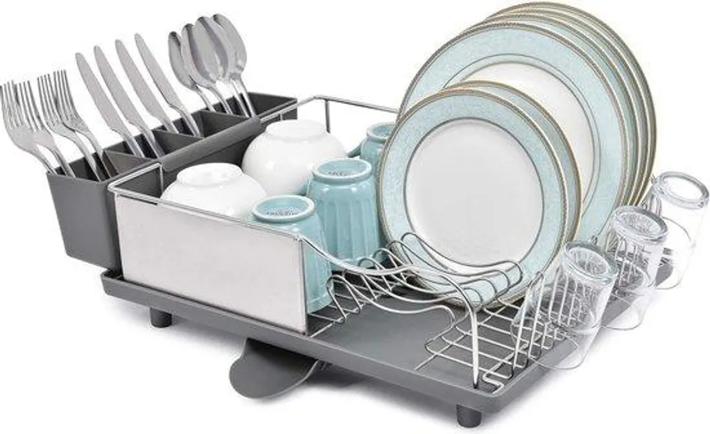 Égouttoir de cuisine 4 niveaux en inox gris amovible - Modèle XL-802