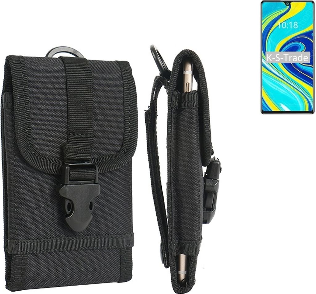 K-S-Trade Holster Handy Hülle kompatibel mit Cubot P40 Holster Handytasche Gürtel Tasche Schutz Hülle Robust Outdoor schwarz