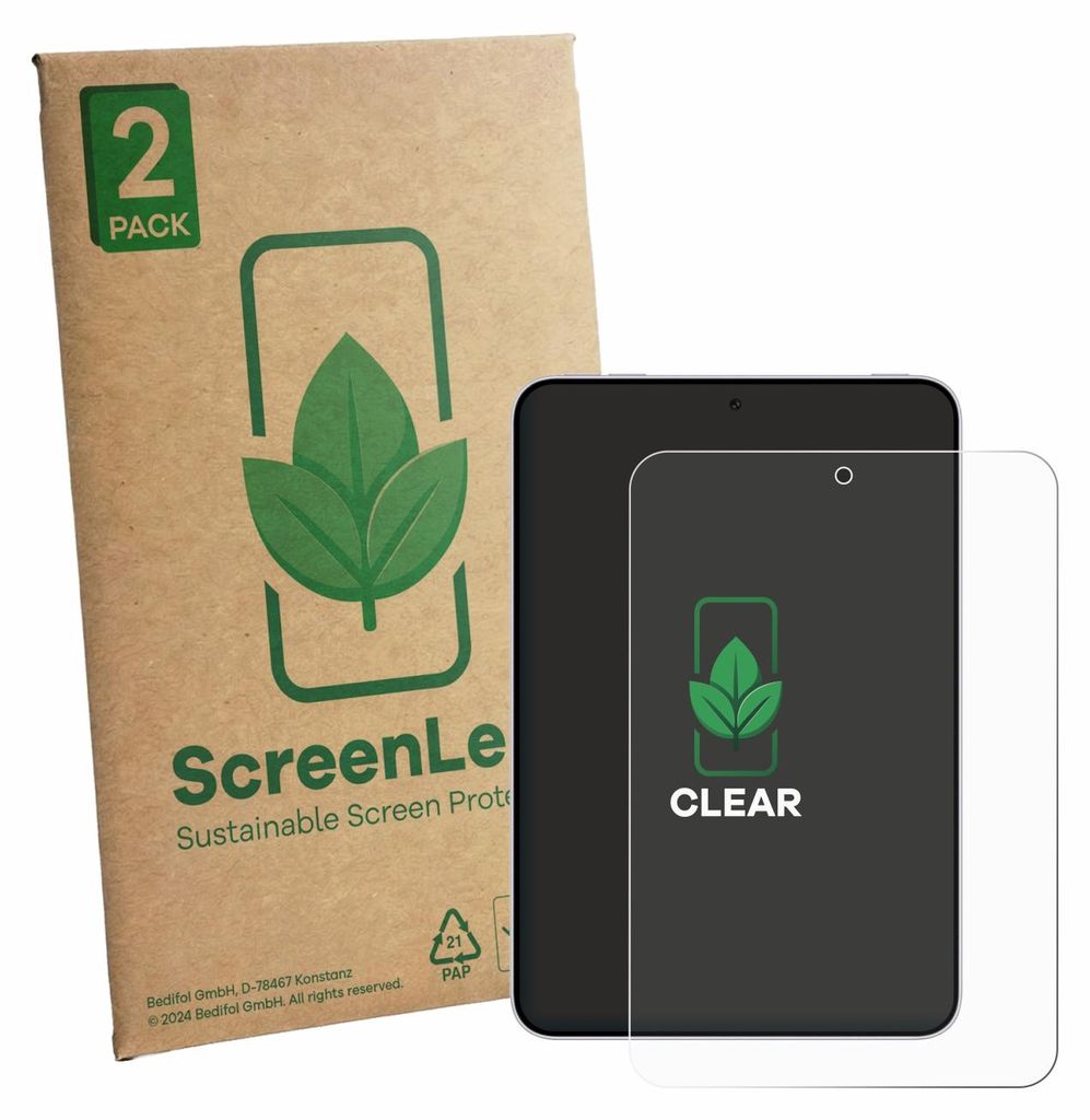 2x ScreenLeaf Schutzfolie für Oppo Pad Mini nachhaltiger Displayschutz Display Schutz Folie Klar Transparent
