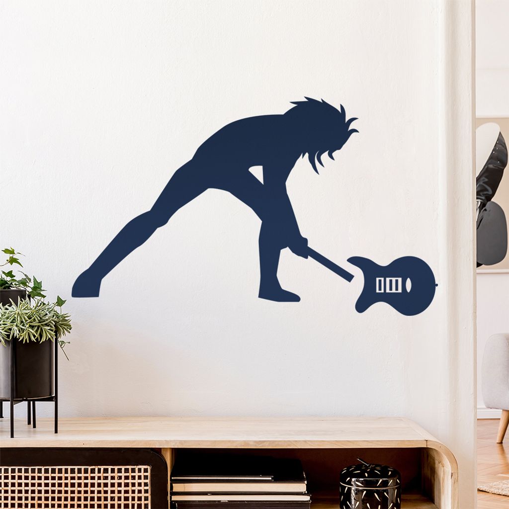 Gitarrist Musiker Festival Wandtattoo Wandaufkleber Wall Sticker - Dekoration, Küche, Wohnzimmer, Schlafzimmer, Badezimmer