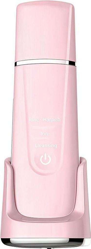 INF Drahtloser Ultraschall-Skin Scrubber - EMS Ion Gesichtsreiniger & Mitesserentferner Rosa