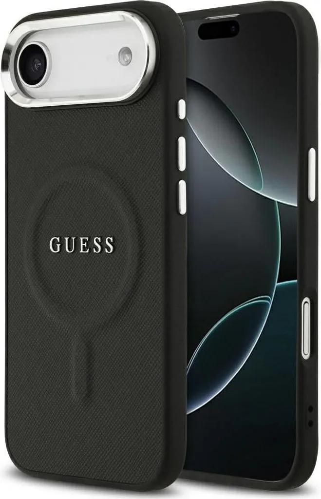 Custodia per iPhone Air, Guess Hardcase Classic Logo con MagSafe, nera