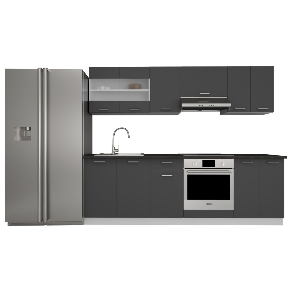 8-częściowa wyposażona kuchnia | Wymiary ok. H. 145 x W. Zdjęcie produktu 