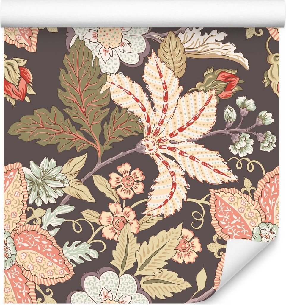 10m VLIES TAPETE Rolle Wohnzimmer Blumen Blätter Pflanzen Vintage Natur XXL