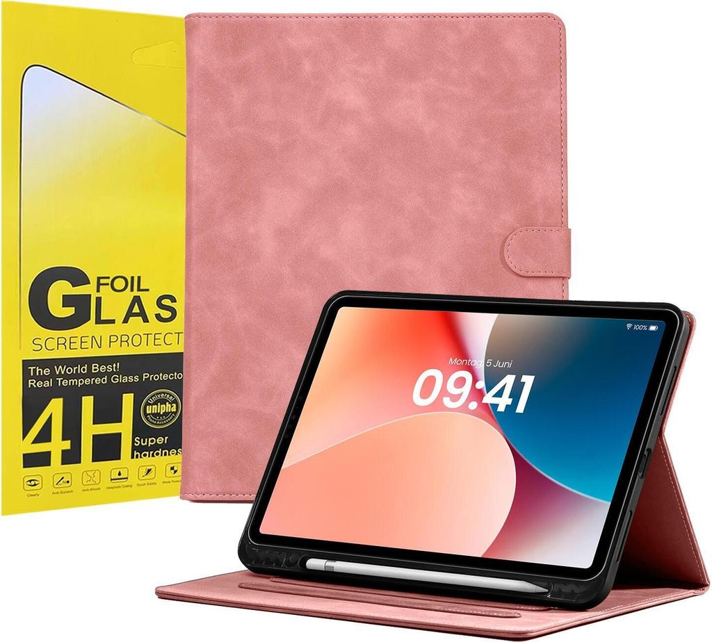 LBH Tablet Schutzhülle + 2x 4H Displayfolie für Apple iPad Pro 4. Gen 11 Zoll Cover Case Schutz Tablet Farbe: Rosa