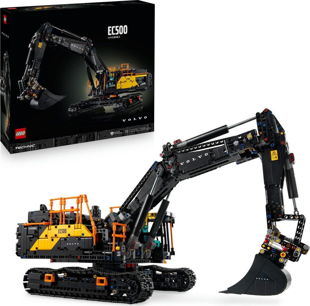 LEGO Technic Volvo EC500 Hybrid-Bagger – Spielzeug Automodell mit Motor für Erwachsene – mit beweglichem Ausleger, Kettenantrieb sowie austaus...