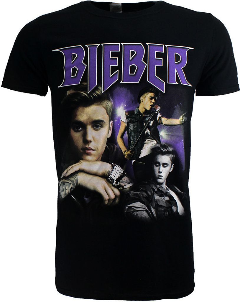 Justin Bieber - "Homage" T-Shirt für Herren/Damen Uni RO6966 (M) (Schwarz)