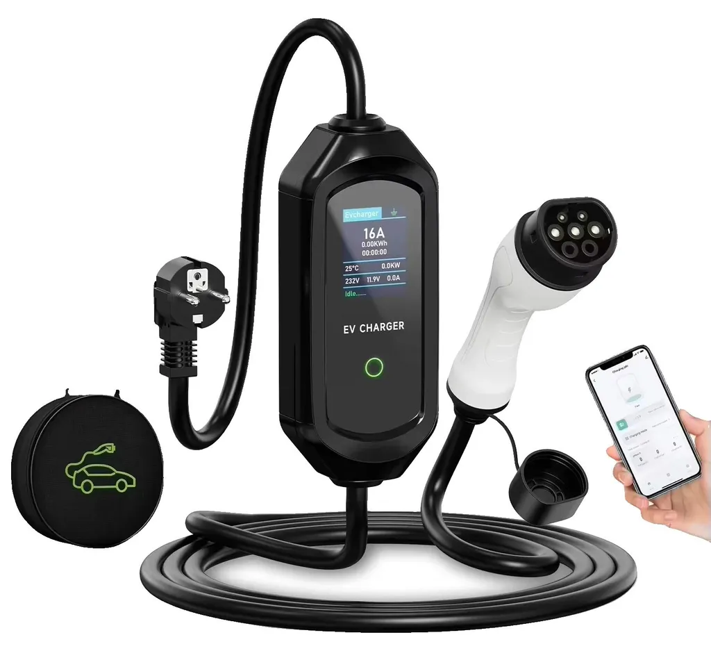 Chargeur Type 2 voiture électrique nomade 3,5m pour recharge domestique