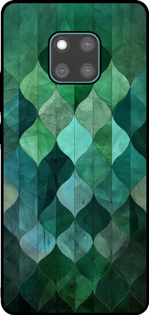 Smartphonica Handyhülle Geeignet für Huawei Mate 20 Pro mit grünen Blättern drucken - TPU Backcover Fall grüne Blätter Design