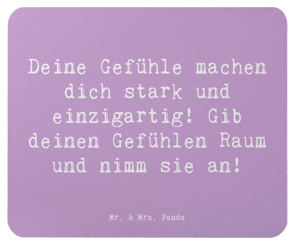 Mr. & Mrs. Panda Mauspad Spruch Emotionen ausdrücken - Lavendeltraum - Geschenk, computer mousepad, besondere Art und Weise, Mouse Pad, mousematte...