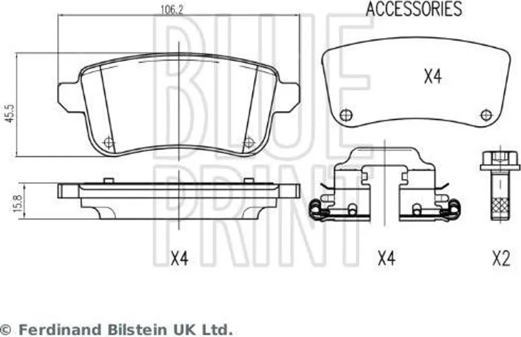 Plaquettes de frein BLUE PRINT ADBP420093 pour Juke et Megane OE 4406000Q3C