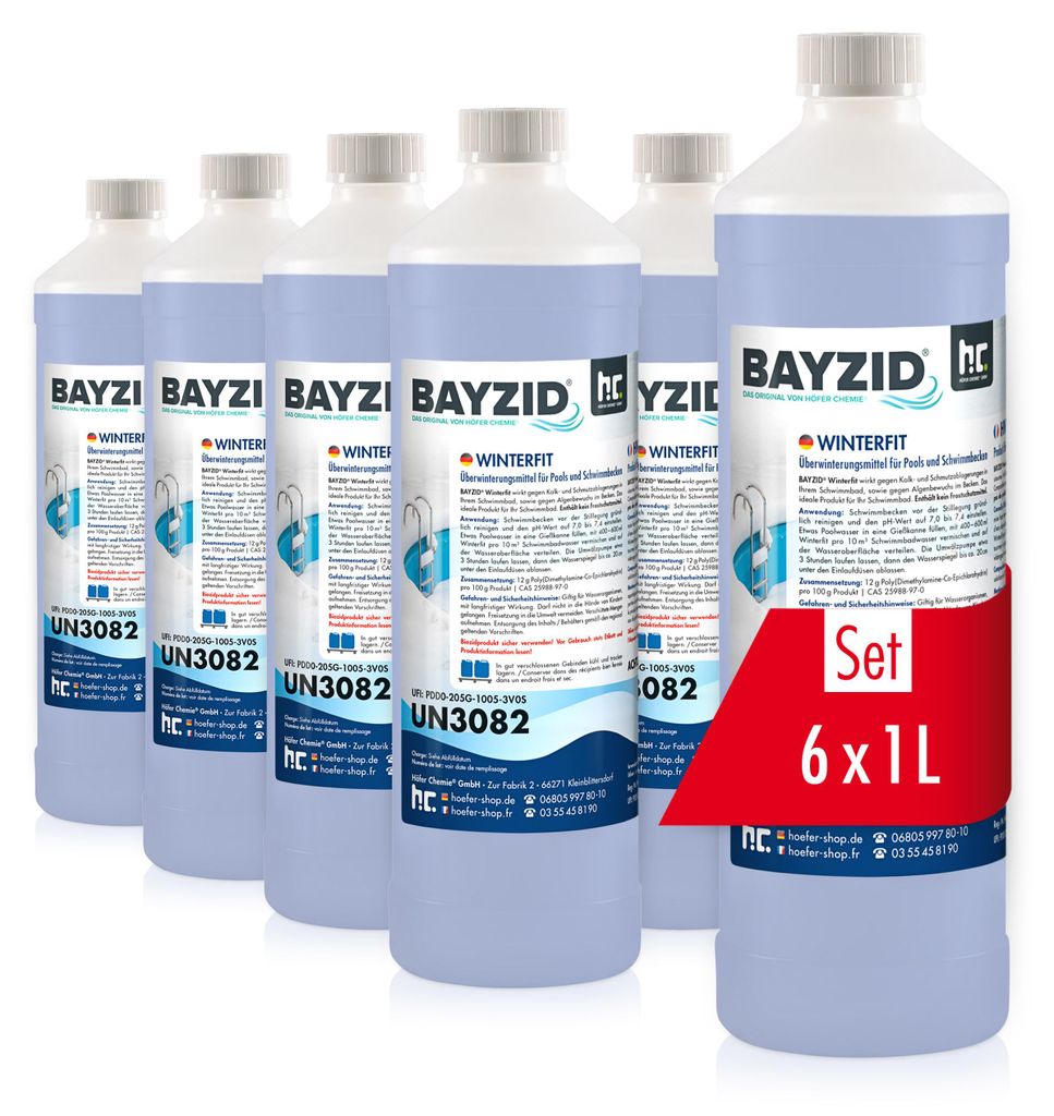 6x1 L BAYZID® Winterfit Überwinterungsmitte gegen Algen und Produktbild 