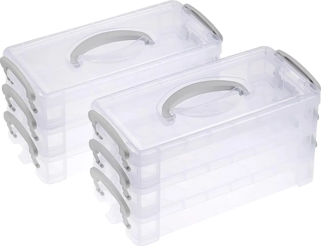 Rangement de Bureau pour Fournitures JIANTA - 6 Pots Transparents Tri