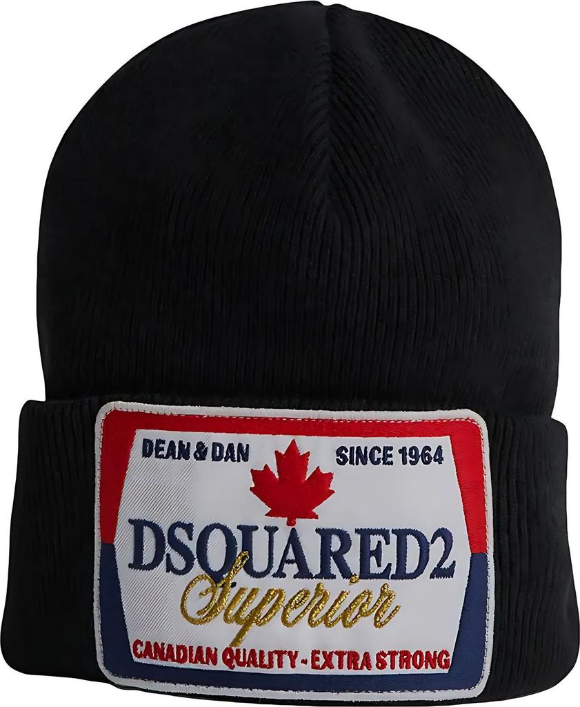Dsquared2 Superior Logo Czapka zimowa czarny uni Zdjęcie produktu 