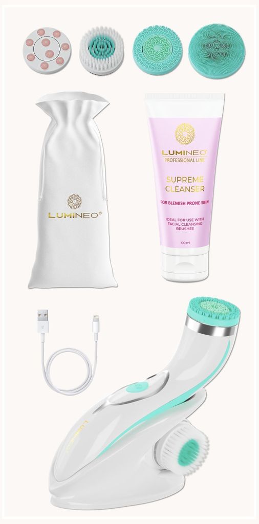 Tandborstel Brush Pro LUMINEO, turquoise, met 4 Productafbeelding 
