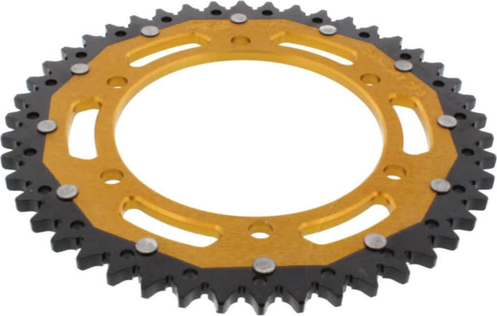 ZF Krone 46 Zähne Teilung 525 Schwarz Gold Dual ZFD-300-46-GLD