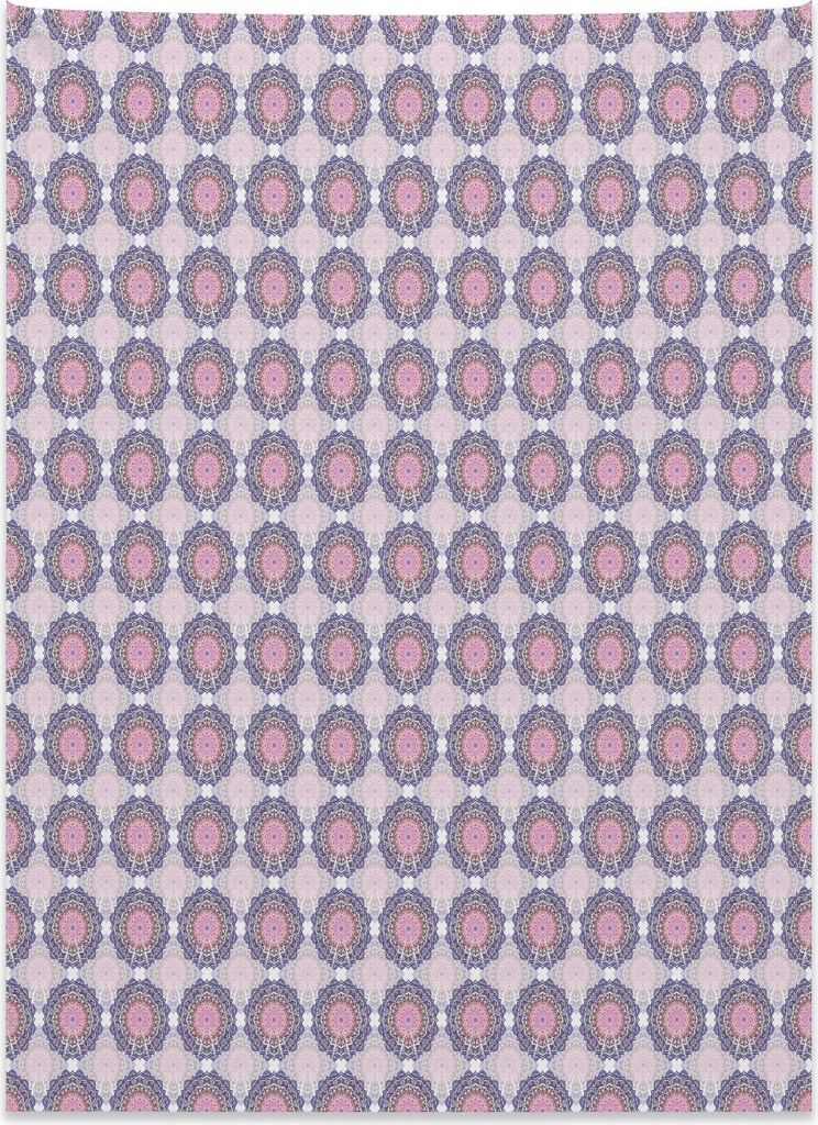 Abakuhaus asiatisch Wandteppich, Ost-Mandala-Design aus Weiches Mikrofaser Stoff Kein Verblassen Klare Farben Waschbar, 110 x 150 cm, Violettblau Rosa