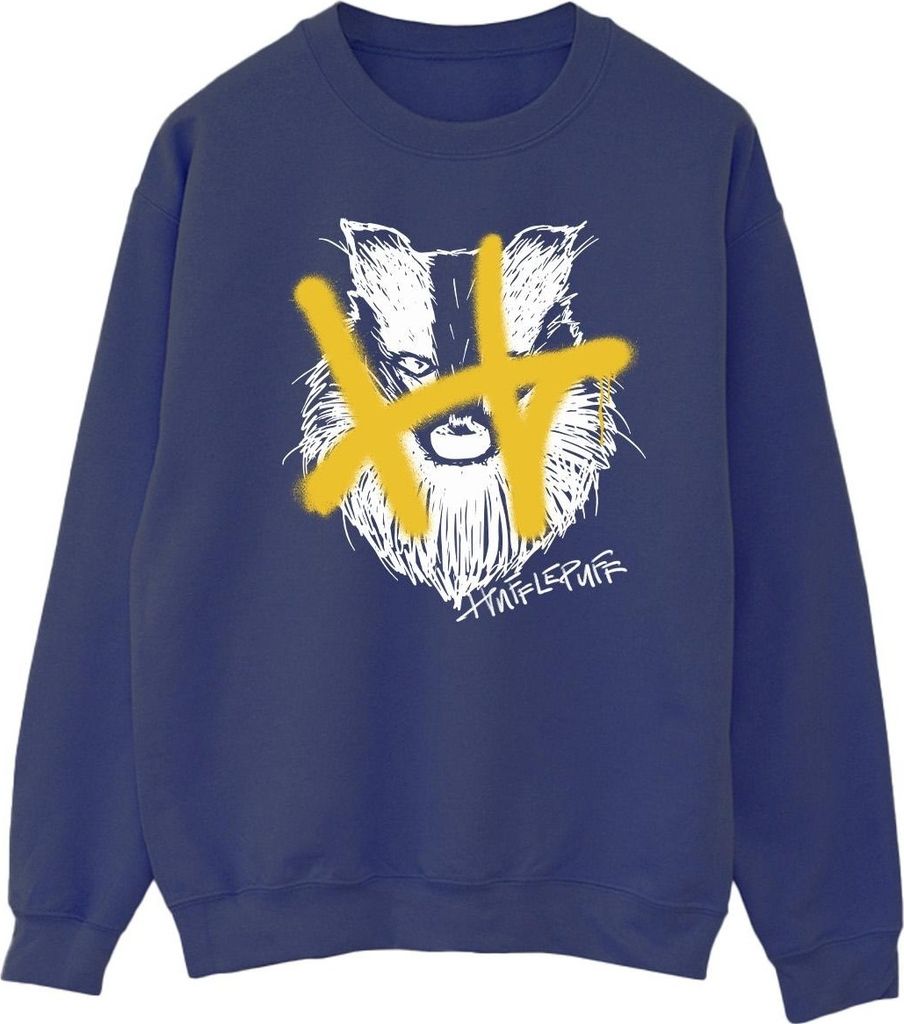 Harry Potter - "Hufflepuff" Sweatshirt für Herren BI29037 (XL) (Marineblau)