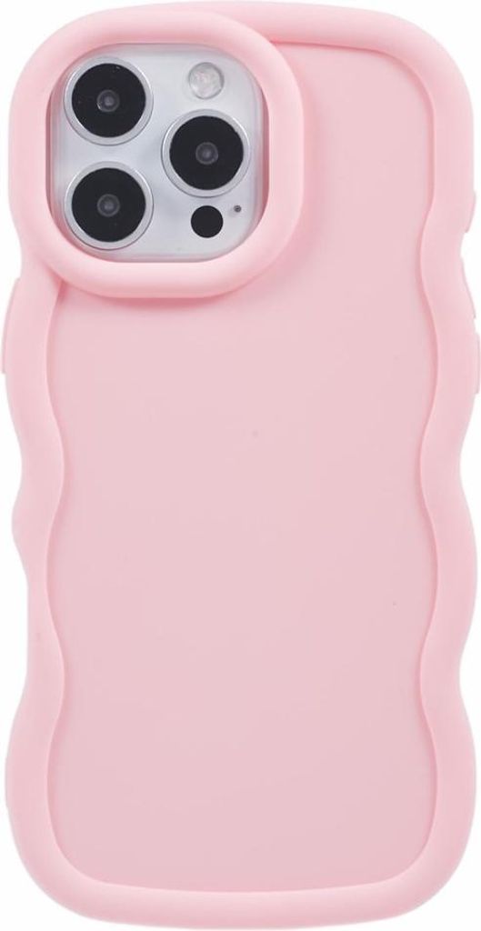 Hülle für Apple iPhone 16 Pro Max - Phonesta Wavy Silikon Back Cover - Rosa