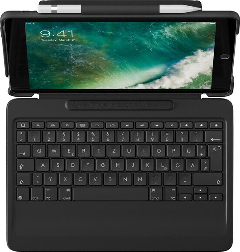 Logitech SLIM COMBO with detachable keyboard and Smart Connector for iPad Air (3rd gen) and iPad Pro 10.5-inch, QWERTY, Italienisch, Apple, iPad Pr...