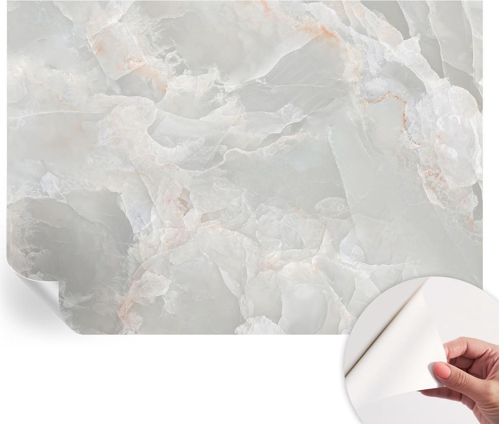 Selbstklebende Wandtapete - Dekorative Tapete für Wohnzimmer - Klebefolie für Wandbilder - Tapetenfolie für Wanddekoration - 208x146 cm - Marmor...