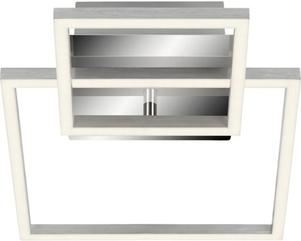 Plafonnier LED Dimmable 19,6W 1500lm Alu Chrome 35x26cm Haute Qualité