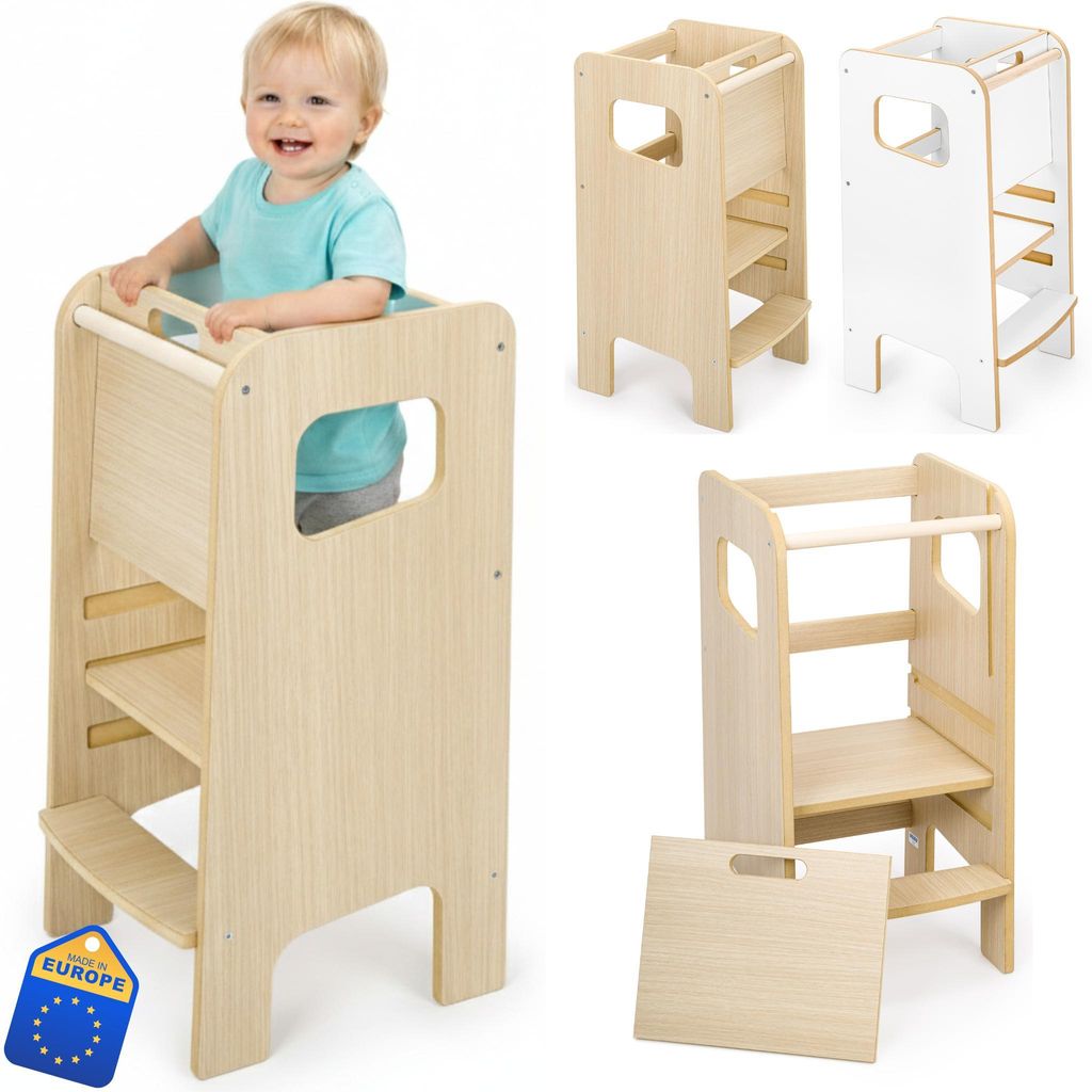 Montessori učební věž pro děti s bezpečnostní pojistkou – Obrázek produktu 
