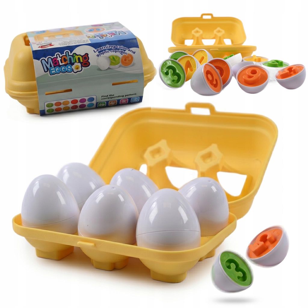 Montessori Eier Sortierspiel Zahlen - Pädagogisches Lernspielzeug für Feinmotorik & Logik