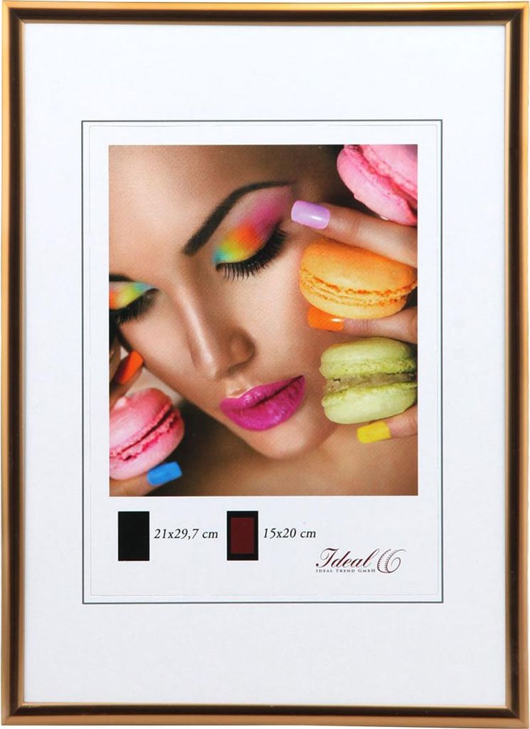 Kunststoff Bilderrahmen Glas Modern Wanddeko Collage Poster Bilder Foto Rahmen - Farbe: Kupfer | Format: 30x45